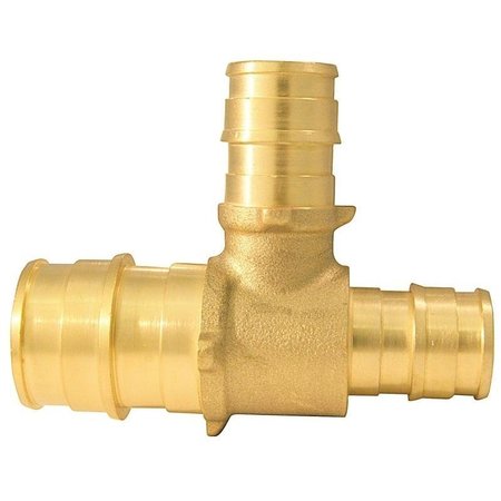 APOLLO Valves Expansion Series Reducing Pipe Tee, 34 x 12 x 12 in, Barb, Brass, 200 psi Pressure EPXT341212